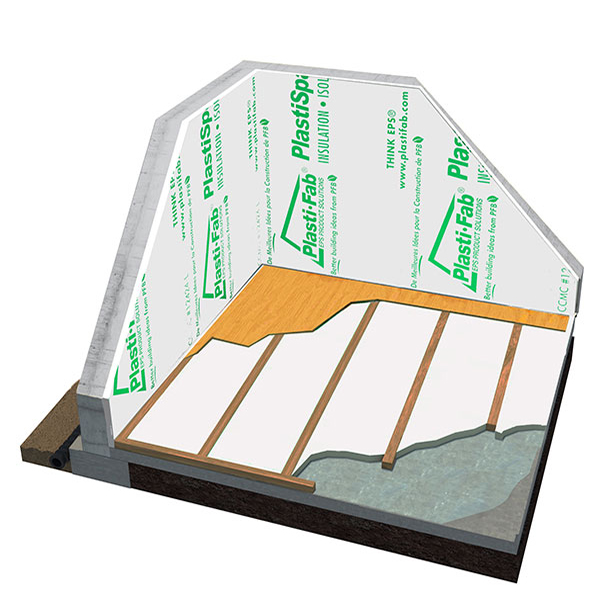 Interior Basement Wall Insulation with PlastiSpan HD