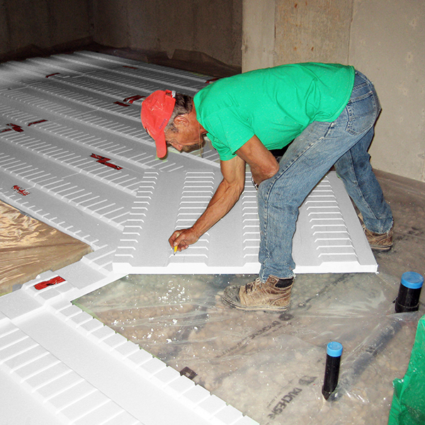 Hydronic Floor Insulation with PlastiSpan HD